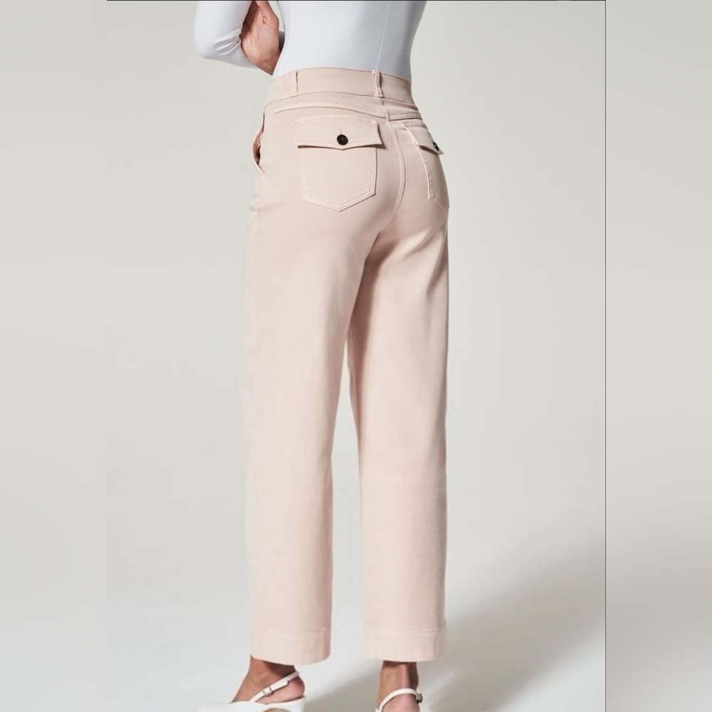 SPANX Cream Ankle Cropped Pants